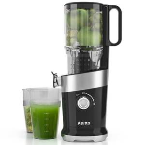 lot 3982 image: Cold Press Juicer with Whole Feed Chute, Aeitto Masticating Juicer Machines, Onyx Black