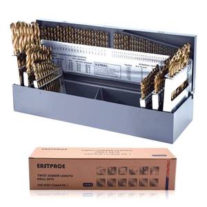 lot 3990 image: EASTPACE 115Pcs M35 Cobalt Drill Bit Set, Twist Jobber Drill Bit Kit for Stainless Steel, Hard Metal and Wood Plastic with Indexed Metal Case (A-Z, 1-60,116 Inch-12 Inch)