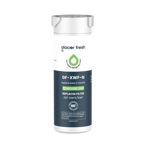 lot 4081 image: GLACIER FRESH Water Filter Compatible with XWFE (Built-in CHIP), Replacement for GE XWFE, XWF Refrigerator Water Filter NSFANSI 42 Certification Pack of 1