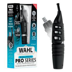 lot 4091 image: Wahl DualTech� Pro Series� 2 in 1 Lithium Battery Dual Sided Eyebrow Trimmer and Nose Hair Trimmer for Men �� Model 3025698