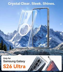 lot 4101 image: TORRAS Magnetic Shockproof for Samsung Galaxy S26 Ultra Case Clear, Fit for MagSafe,12FT Military Grade Protection, Anti-Yellowing Slim Magnetic Case for Samsung S26 Ultra Case 6.8, Diamond Clear