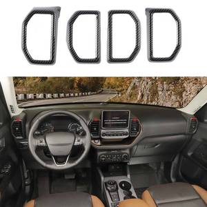 lot 4110 image: JWWY Dash Air Conditioning Vent Outlet Cover Trim for 2021-2025Ford Bronco Sport Interior Accessories Carbon Fiber ABS 4PCS