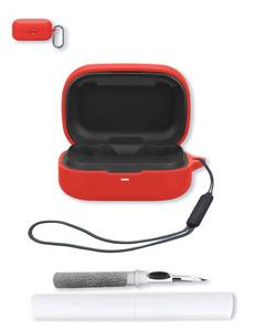 lot 4120 image: Case for B&O Beoplay Eleven True Wireless Bluetooth Earphones,Soft Protective,BOVUGAC Silicone Case Cover with Keychain & Cleaning Kit & Lanyard for Bang & Olufsen Beoplay Eleven Earbuds-Red
