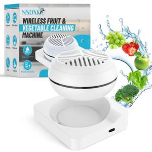 lot 6005 image: NSDXK Fruit and Vegetable Washing Machine, Fruit Vegetable Cleaner Device, Portable USB Wireless Veggie Wash with Purification Technology, for Washing Fruits, Vegetables, Rice, Meat