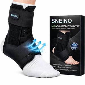 lot 6008 image: SNEINO Lace up Ankle Brace for Women & Men - Ankle Support Brace for Sprained Ankle, Ankle Stabilizer for Achilles,Tendon,Sprain,Injury Recovery, Sports, Running, Basketball, (X-Large)