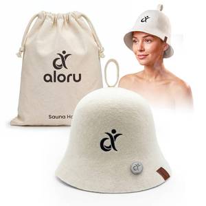 lot 6010 image: 100% Merino Wool Sauna Hat for Women & Men with Aroma Diffuser, Ultra Soft Heat Protection for Hair & Scalp, Lightweight Merino Wool Sauna Cap, Hanging Loop & Storage Bag Included