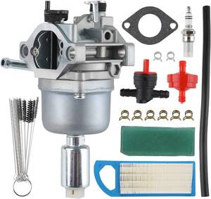 lot 6067 image: Carburetor for B&S 594601 796587 591736 19 19.5 20 20.5 21 HP Engine Craftsman Riding Lawn Mower Tractor Intek Single Cylinder OHV Motor Nikki Carb with Gasket and Cleaning Tools