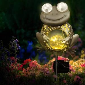 lot 6068 image: SRNPMIU Solar Lights Outdoor Decor, Solar Frog Yard Decorations Outdoor, Garden Decorative, IP65 Waterproof, Gifts for Women Mom, for Yard Patio Lawn Pathway Landscape