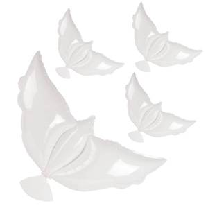 lot 6075 image: VYNYJOAN Dove Balloons 4pcs White Dove Memorial Balloons for Funeral Remembrance Foil Pigeon Bird for Condolence, Memorial Services