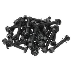 lot 6076 image: PATIKIL M5x35mm White Nylon Bolts Plastic Nuts Full Thread Head Screws, 24 Pcs color white