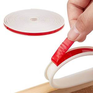 lot 6085 image: MAYJOYDIY 19.7ft White U-Shape Edge Banding 0.4inch Self Adhesive Veneer Edging Trim Flexible Corner Edge Protector for Countertop Table Cabinets Repair