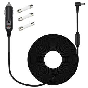 lot 6103 image: 12V 24V DC Car Charger Auto Power Supply 20AWG Cable3M,DC 5.5mm x 2.1mm to Car Cigarette Lighter Male Plug Car Cigarette Lighter Cable for Car Refrigerator Cars, Trucks, Buses,with Additional Fuse ��