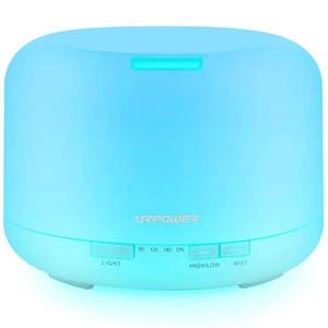 lot 6105 image: URPOWER Upgraded 500ML Essential Oil Diffuser Humidifiers Ultrasonic Aromatherapy Diffusers with 4 Timer Settings and Waterless Auto Shut-Off for Home Office Living Room Yoga Spa