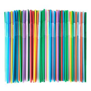 lot 6120 image: KTOJOY 300 Pcs Flexible Colorful Disposable Plastic Bendable Drinking Bendable Straws, 10.4 Long and 0.23 Diameter
