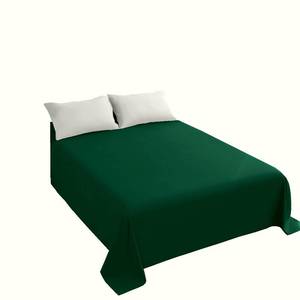 lot 6128 image: Sfoothome Blackish Green Flat Sheet, Ultra Soft and Comfortable Microfiber Top Sheet Queen Size