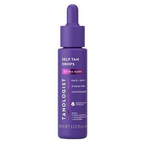 lot 6428 image: Tanologist Self-Tan Drops- Extra Dark, Bronzing Serum, Customizable Face & Body Self Tanner For Moisturizer, Gradual Body & Face Tanning Drops for Natural Glow, Streak-Free Vegan Formula, 1.01 fl oz