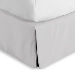 lot 6446 image: Bare Home Queen Bed Skirt - 15-Inch Tailored Drop Easy Fit - Bed Skirt for Beds - Center & Corner Pleats (Queen, Light Grey)