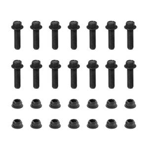 lot 6451 image: GOFIRA M10-1.25  35-14PCS Flanged Hex Head Bolts (SELF-Locking Type) Nuts, Screws Nuts for Motorcycle Coarse Thread,Pump,Fix Car,DIY Project