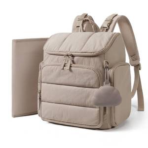 lot 6461 image: mommore Diaper Bag Backpack, Baby Bag with Waterproof Changing Pad and Stroller Straps for Toddler, Diaper Backpack for Mom Dads with Insulated Pockets & Pacifier Case, Baby Essential, Brown