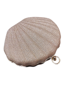 lot 6483 image: Gold Tone Evening Clutch with Pearl Bracelet