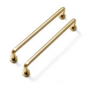 lot 8144 image: Yanxia Set of 6, 5 Inches Center to Center SleekTouch Champagne Bronze Cabinet Pulls - Contemporary Handles for Kitchen and Bathroom Cabinets Zinc Alloy Made Hardware
