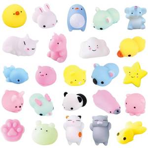 lot 8147 image: 24Packs Mochi Squishy, Kawaii Stress Reliever Squishies Toys for Kids Animal Squihsy Party Favors, Easter Basket Stuffers, Goodie Bag, Birthday Gifts Classroom Prizes