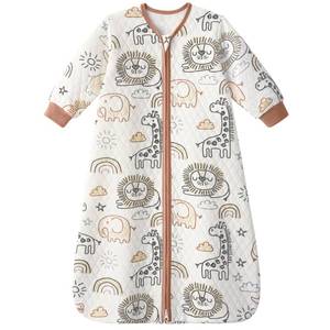 lot 8164 image: Yoofoss Baby Sleep Sack 12-18 Months 1.0 Tog Long Sleeve Sleep Sack Organic Cotton Wearable Blanket for Toddlers 2-Way Zipper Quilted Sleeping Sacks(Large)
