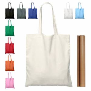 lot 8167 image: NPBAG 1 Pack 15 X 16 Natural Cotton Tote Bag, Lightweight Blank Bulk Cloth Bag with 1pc of PTFE Teflon Sheet
