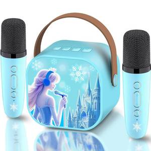 lot 8175 image: Frozen Toys for Girls Mini Karaoke Machine for Kids Princess Toys 3 4 5 6 7 8 9 10 Year Old Girl Birthday Gifts Kids Toys Toddler Wireless Microphones (Missing Cord)