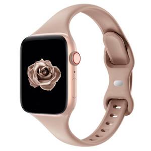lot 8193 image: Thin Slim Band Compatible with Apple Watch 38mm 40mm 41mm 42mm 44mm 45mm 46mm 49mm, Replacement Silicone Sport Strap for iWatch Series 1110987654321 Ultra SE Women Men, Milk Tea