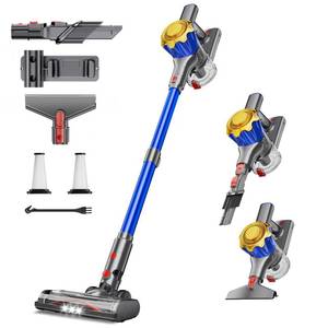lot 9845 image: MBYULO Cordless Vacuum Cleaner, 580W 50Kpa Powerful Stick Vacuum, Up to 70Mins Rechargeable Battery, Vacuum Cleaners for Home Anti-Tangled Lightweight Handheld for Hardwood Floor, Carpets, Pet Hair