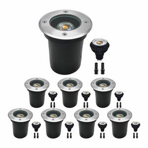 lot 9846 image: Low Voltage Landscape Lighting - 6W Well Light,12-24V LED In-Ground Landscape Light, IP67 Waterproof Landscape Lighting,3000K Paver Lights Warm White for Yard, Garden, Patio (12 Pack)