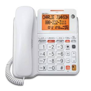 lot 9849 image: AT&T CL4940 Corded Phone with Digital Answering System, Caller ID, Large Tilt Display
