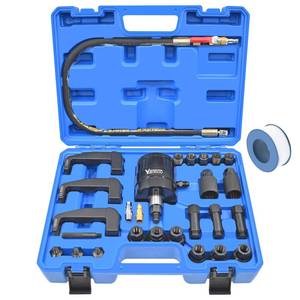 lot 9855 image: 28Pcs Pneumatic Injector Puller Set for Diesel Engine, Air Vibration Injector Removal Tool with Extension Hose, Extractor Hammer, 19 Adapters, Compatible with Bosch Delphi Denso Siemens Diesel Engine