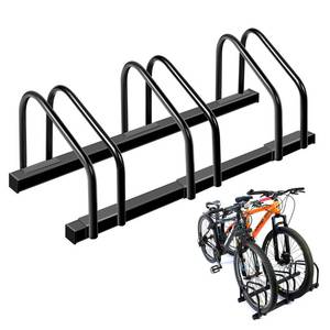 lot 9856 image: Auwey Bike Floor Rack Bike Floor Parking Bicycle Parking Rack Bike Storage Stand Bike Floor Stand Bicycle Storage Organizer for Mountain Bike, Road Bike Fit 22-28 Wheel Stand Tire Width 2.2