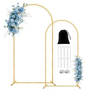 lot 9877 image: Metal Arch Backdrop Stand, 7.2FT6FT Wedding Arch Stand, Set of 2 Backdrop Arch Stand, Metal Arch Stand for Valentines Day,Wedding Ceremony Birthday Party Baby Shower Graduation Ceremony Decoration