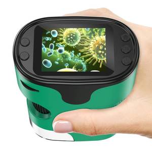lot 10416 image: 1000X Handheld Microscope for Kids 4K 2.0 Screen Rechargeable Mini Pocket Digital Microscopes wSlides Kit Portable Edu Gift Age 4-6 8-12 Children Students (Green)