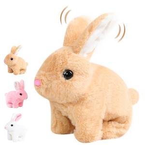 lot 10448 image: Vizela Bunby Realistic Rabbit Toy,Easter Realistic Rabbit Toys,Realistic Bunny Can Walk and Talk,7 Interactive Plush Bunny,Hops,Twitches & Wiggles Ears,Lifelike Movements,Easter Gift(Brown)
