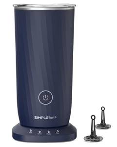 lot 11868 image: SIMPLETASTE Milk Frother, 4-in-1 Electric Milk Frother and Steamer, Automatic Warm and Cold Foam Maker and Milk Warmer for Latte, Cappuccinos, Dark Blue