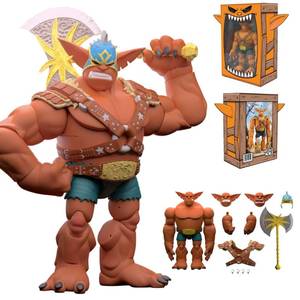 lot 11888 image: Plunderlings Plunderstrong Captain BlacJak 112 Scale Action Figure, Lone Coconut, Ruthless Pirate Captain, 3 Magnetic Heads, Cannon, Jacket, Caribbean Fantasy Collectible