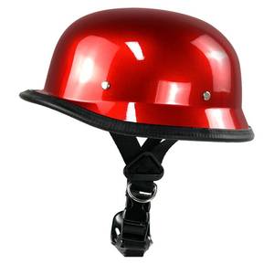 lot 11897 image: German Style Motorcycle Helmet,Adult Half Helmet Open Face DOT Approved, Motorcycle Cruiser Scooter Cool Helmet (RED, XX-Large)