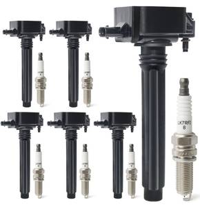 lot 11900 image: Set of 6 Ignition Coil Packs & Iridium Spark Plugs Compatible with Dodge Challenger Durango Journey Grand Caravan, Chrysler 200 300, Jeep Grand Cherokee Wrangler, RAM 1500 3.6L V6 Replace UF648 97390