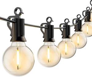 lot 11908 image: Brightown Led String Lights Outdoor 55Ft G40 Patio Lights with 52 Led Shatterproof Bulbs(2 Spare), Waterproof Led Globe Hanging Lights for Backyard Porch Bistro Balcony Decor, E12 Socket, 2200K