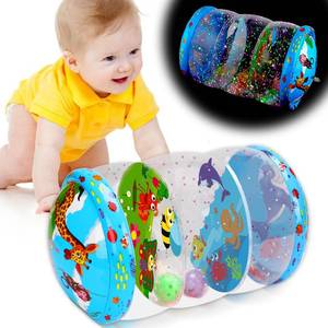 lot 11928 image: Crawling & Walking Baby Toys 6-12 Months Glowing Jumbo Inflatable Rolling Infant Toy 6 7 8 9 10 12-18 Month Old Tummy Time Sensory Development Light Up Toys for 1 2 Year Old Boy Girl Birthday Gifts