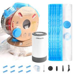 lot 12372 image: Creality 3D Printer Filament Bags, 8 Reusable 40x40 cm Vacuum Storage Bags with Electric Pump, Dustproof & Moisture-Proof for 3D Filament ABS PETG PLA