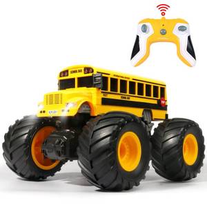 lot 12379 image: VijiSuki Remote Control School Bus Monster Truck Toy,118 RC School Bus,2.4GHz Offroad Hobby RC Racing Car with LED, High Speed All Terrain Electric Toy Vehicle Stunt Crawler, Best Gift for Kids