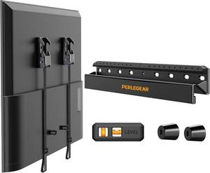 lot 12412 image: Perlegear No Drill TV Wall Mount for Most 24-65 Inch TVs up to 100 lbs, Studless TV Mount, Drywall TV Bracket with Max VESA 400x400mm, No Stud, Easy Install, Low Profile, PGMT7