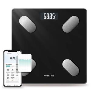 lot 12432 image: NUTRI FIT Smart Scale for Body Weight Body Composition Monitor, Bathroom Digital Weighing Scale with BMI, Body Fat, Muscle Mass, Accurate Bluetooth Home User Health Equipment Sync Apps