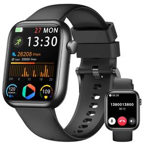 lot 12435 image: Smart Watch for Men Women(AnswerMake Call), 1.83 Fitness Watch with Heart RateBlood PressureBlood Oxygen, Pedometer, Sleep Tracker,120 Sport Modes, IP68 Waterproof Fitness Tracker for Android iOS