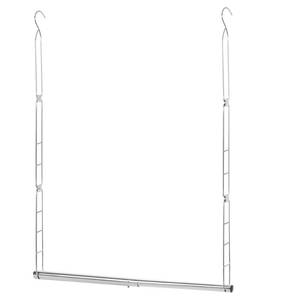 lot 12437 image: STORAGE MANIAC Hanging Closet Rod, Adjustable Width and Height Closet Hanging Organizer, Space-Saving Clothes Hanging Bar, Closet Extender Hanging Rod Double Closet Hanging Rod, 1 Pack Chrome